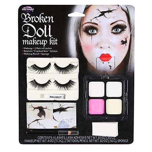 broken doll face paint