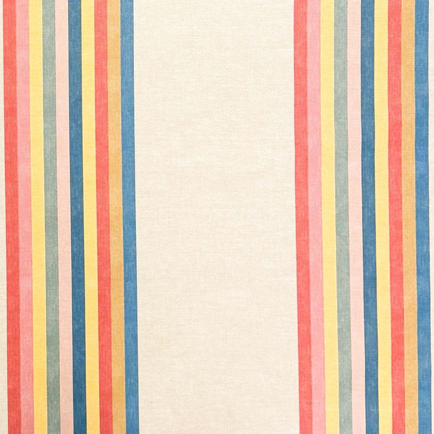 Mantel Algodón Recubierto 160 cm Ancho DP RAYA5 Tiras Coloridas Retro