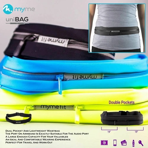 Running Belt Unisex Sports Jogging Phone Keys Mobile Money Bum Bag Waist Travel - Picture 7 of 30