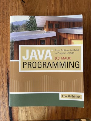 Java Programming From Problem Analysis to Program Design 4th Ed incl CD