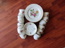 AK Kaiser W. Germany Kaffeeservice Blumen Goldrand Einzelgedeck wie NEU Nr 6, 32