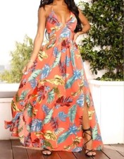 Fashion Nova Kenzie Halter Maxi Dress Size 3X