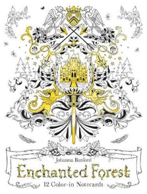 Enchanted Forest: 12 Colour-in Noteca, Johanna Basford, New, Car
