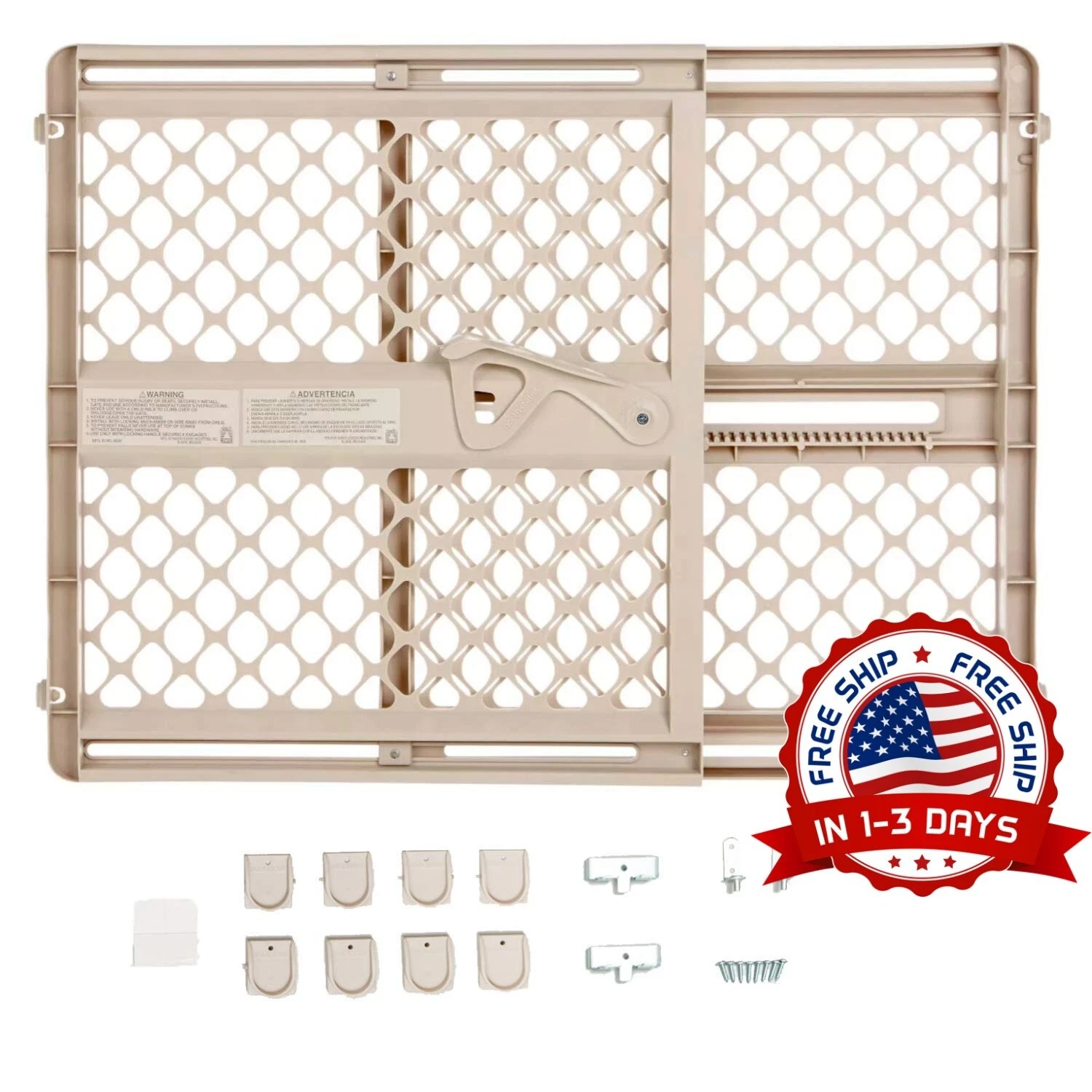 Dog Baby Gate Divider Retractable Extra Wide Swing Expansion Portable Pet Gate
