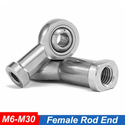 Female Rod End, A2 Stainless Steel Bearing Rose Joint Left / Right Thread M6-M30