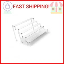 ULENDIS 5 Tier Acrylic Stands for Display, Clear Display Stand Risers Shelf for 