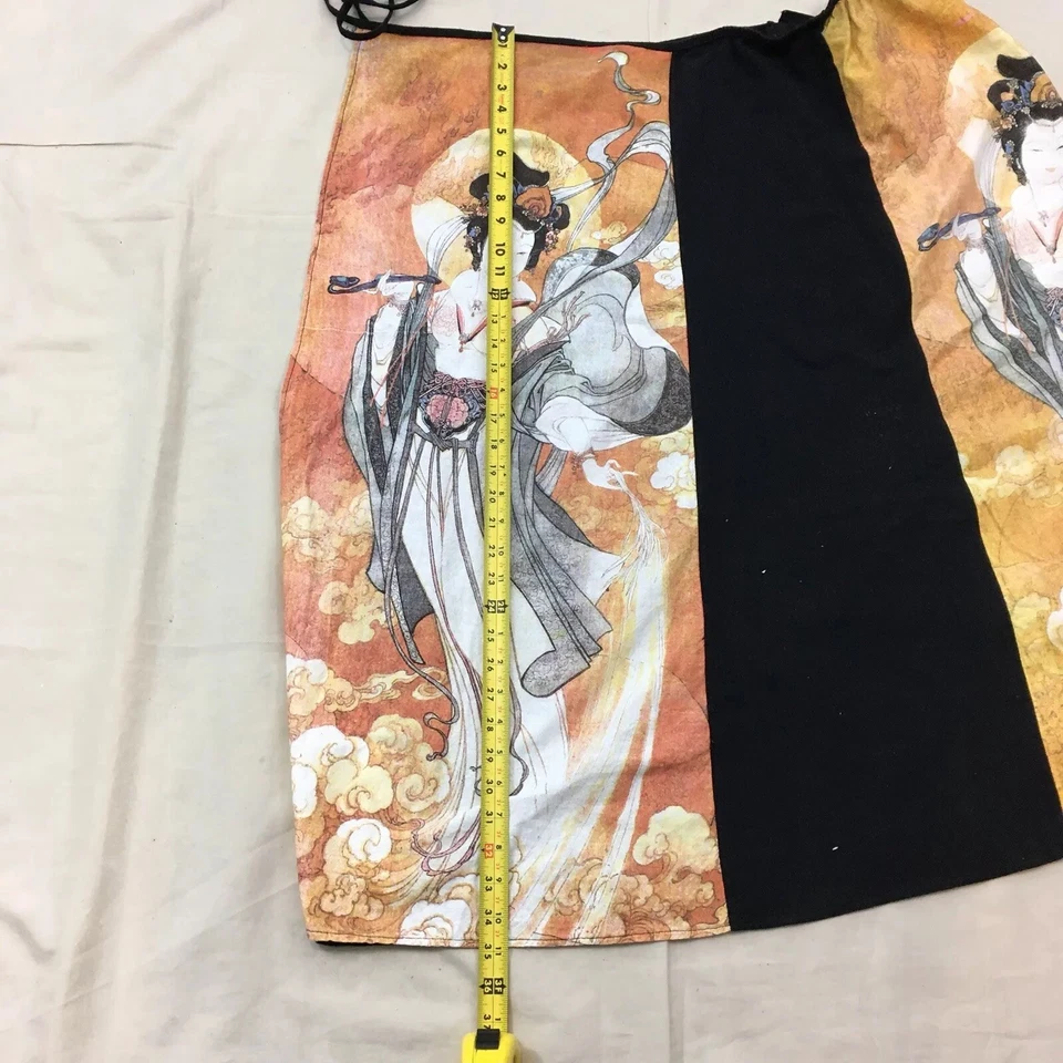 Falda de algodón envolvente vintage talla única asiática china para mujer Foto 3 de 4