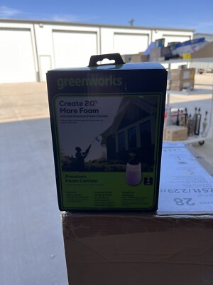 #ad Greenworks Premium Foam Cannon 20’ Spray Adds Soap To A Non Soap Powerwasher $20.00