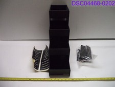 Vertiflex Narrow Condiment Organizer 4 Shelves 8 Compartments Black VFC-1916RC