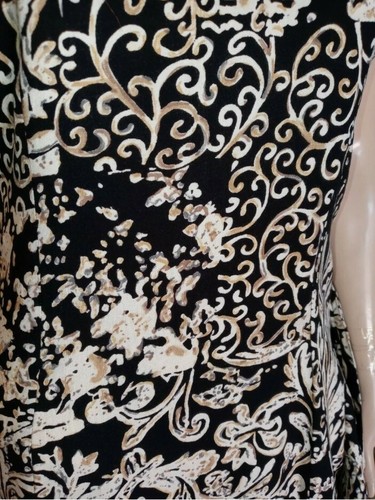 Vtg Jessica Howard Rayon Midi Dress Short Sleeve Front Wrap and Slit Sz 10 - Picture 4 of 11