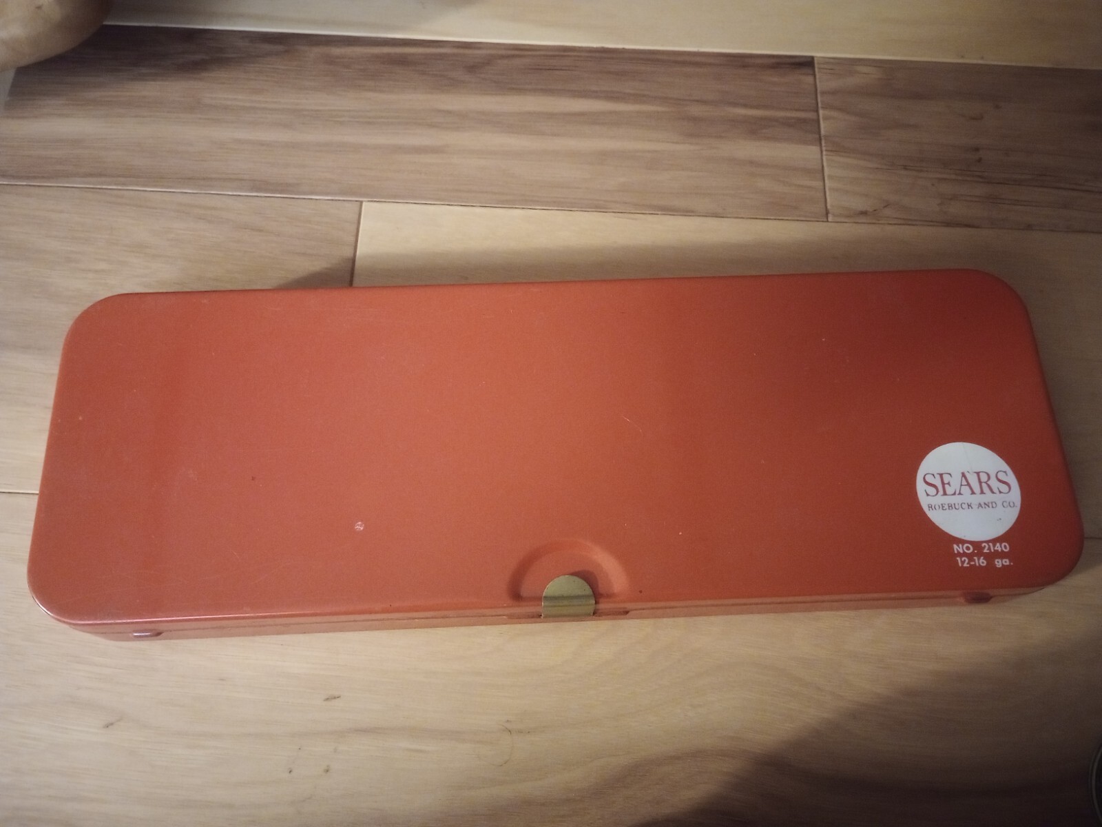 Vintage Sears Gun Cleaning Kit Ted Williams Orange 1216 ga No. 2140