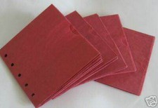 RED 6X6 SEWN paper bag scrapbook album piecing 5 books