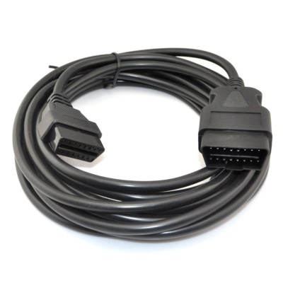 5M 16.4ft OBD2 Full 16 Pin Car Male to Femal Extension Cable Diagnostic Extender