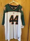 University Of Miami Hurricanes Jersey.3Xlg. 30”x35”.Great Condition! Embroidered