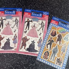 3 Vtg WIZARD of OZ Stickers Carlton TEC NEW MINT SEALED Lot of 3 6 sheets