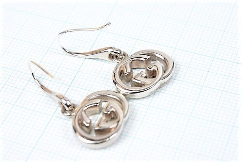 Gucci Earrings Interlocking G Silver Hook GG logo… - image 2