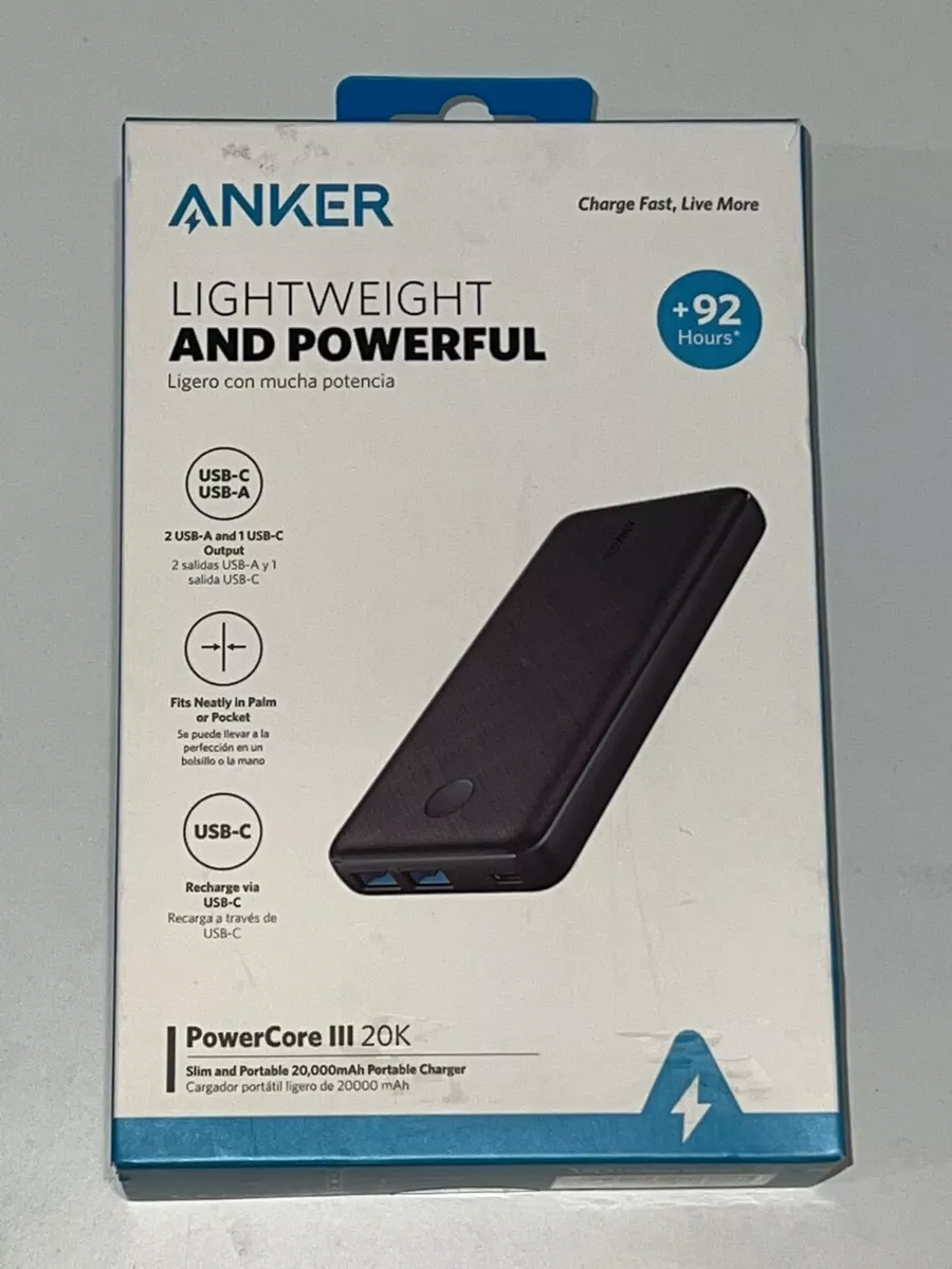 Anker PowerCore III 20K Slim and Portable Charger Battery Power Bank OPEN  BOX 194644069742