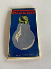 abgekantetes Motivschild, Fulgor, Glühbirne, Brüssel, um 1930, Z 1