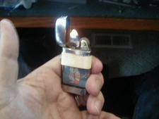 VINTAGE SMALL SCRIPTO LIGHTER USED WORKS GOOD NO LEAKS WISE OLD OWL