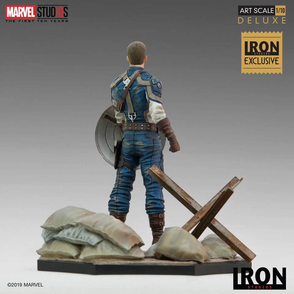Iron Studios MARCAS41421-10 1/10 Captain America Statue Display Figure Model New - Image 4 of 4