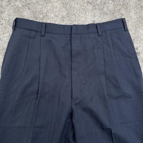 Vintage 50s 60s deep navy Arts Tailor wide leg trousers 32x28 - Picture 2 of 5
