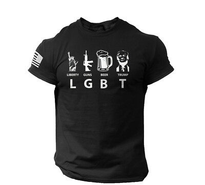 #ad Men T Shirt Liberty Guns Beer Trump Funny $13.52
