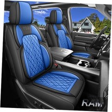Car Seat Cover Custom Fit for Dodge Ram 1500 Full Set Flat Rear Black  Blue