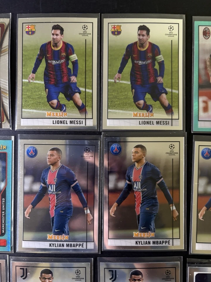 Lote de 18 cartas de Ronaldo Messi Mbappé, refractor, entrepiso, numeradas Foto 3 de 4