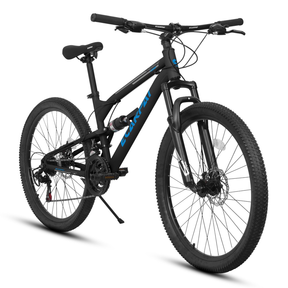 26" Mountain Bike 21-Speed Disc Brakes Suspension Fork Steel Frame