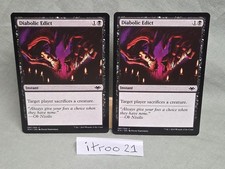 MTG Diabolic Edict Modern Horizons 087/254 Regular Common X 2