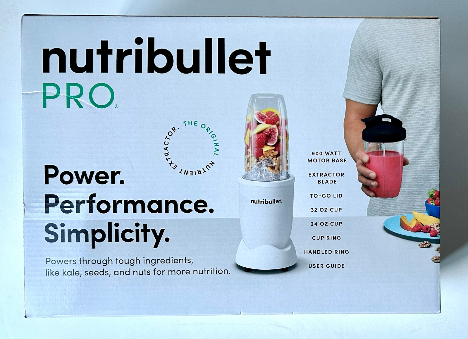 NEW Nutribullet Pro 900 Watts Personal Smoothie Maker Blender White nbbx1103a-23