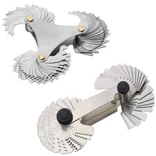 Multi-Purpose 2 Pack Screw Thread Pitch Gauge Tool, Pitch Cutting Gauge Calip...