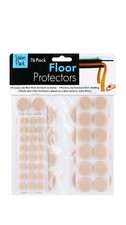 Assorted Furniture Felt Floor Protector Pads, Pack of 76