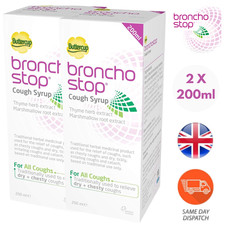 2 X 200ml Bronchostop Herbal Medicinal Product Use Irritating Cough BBE Aug 2023