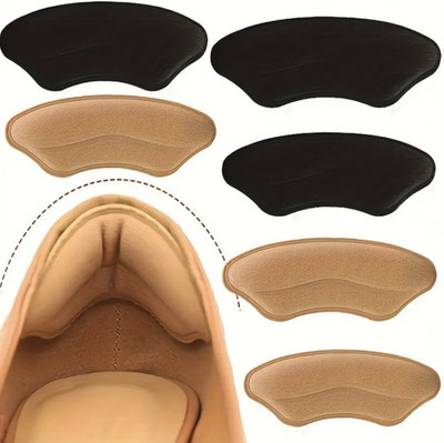 8pcs Heel Pads Memory Foam Self Adhesive Shoe Inserts Anti Slip - NEW