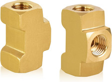 316 Brass Inverted Flare Brake Line Tee Fitting - Universal 3 Way Female Tee Fo