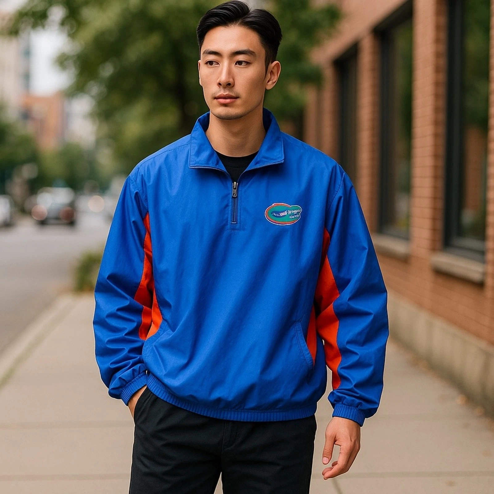 Vintage NCAA Florida Gators Quarter Zip Windbreaker Large