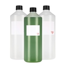TEC 1 Litre HDPE Plastic Bottles Screw Lids Clear Opaque 30% Recycled UK Made