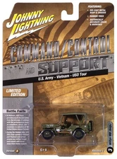 Johnny Lightning Military Willys MB Jeep U.S. Army Vietnam USO Tour Ver A
