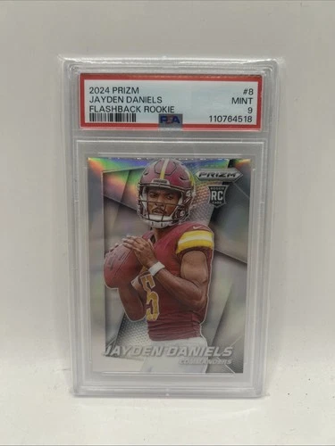 New Listing2024 Panini Prizm Flashback Rookie Jayden Daniels #8 Silver PSA 9 Commanders