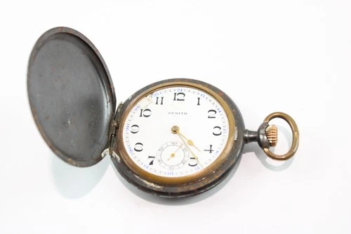 Vintage Zenith Full Hunter Pocket Watch Hand Wind SPARES/REPAIRS