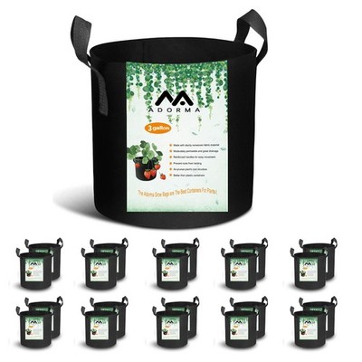 20-Pack 3 Gallon Grow Bags, Heavy Duty Aeration Fabric Pots with Handles,300G...