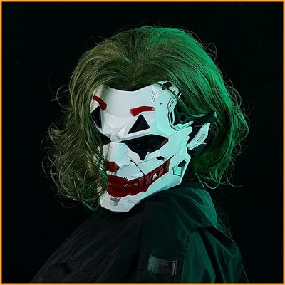 Joker-Masken, Cyberpunk-Masken, Clown-Zöpfe, 2D-Cosplay-Harz, individuelle Produ