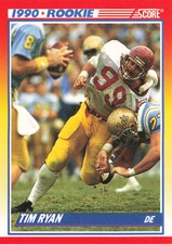 Tim Ryan #652 1990 Score USC Trojans Football