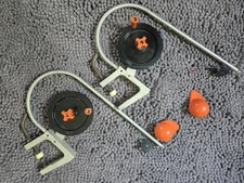 2 Used Big Jon Manual Mini Downriggers With Steel Line, Coated Cannonballs