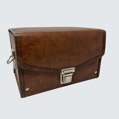 Vintage Faux Leather Carrying Case for Polaroid Style Camera Missing Strap
