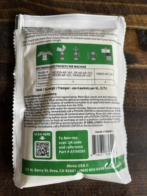 Lot of 26 Atosa Powder Descaler 3oz Packets Commercial Ice Machine Cleaner