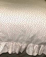 RARE VTG Ralph Lauren Ditsy Print Ruffle Twin Duvet Cover & Standard Pillow Sham