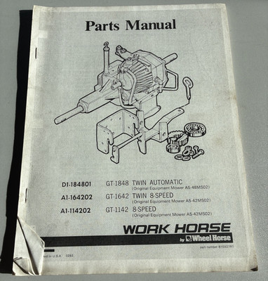 Work Horse Manual GT-1848 Twin Automatic, GT-1642 Twin 8-Speed, GT-1142 8-Speed