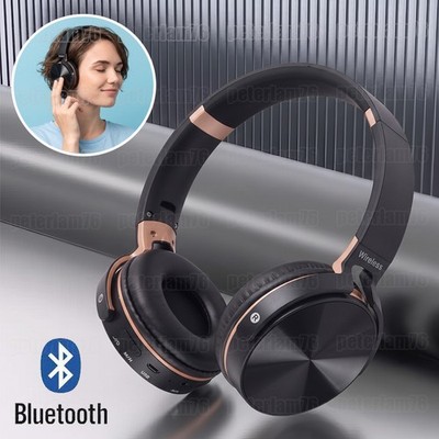 NEU Bluetooth Kopfhörer Over Ear Kabellos HiFi Stereo Wireless Headset Headphone